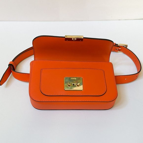 Michael Kors Sloan Editor Small Flap Belt Bag Fanny Pack Clutch Poppy - Picture 8 of 13